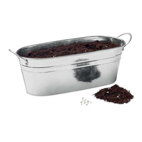 Planter zinc with herbs - Image 3